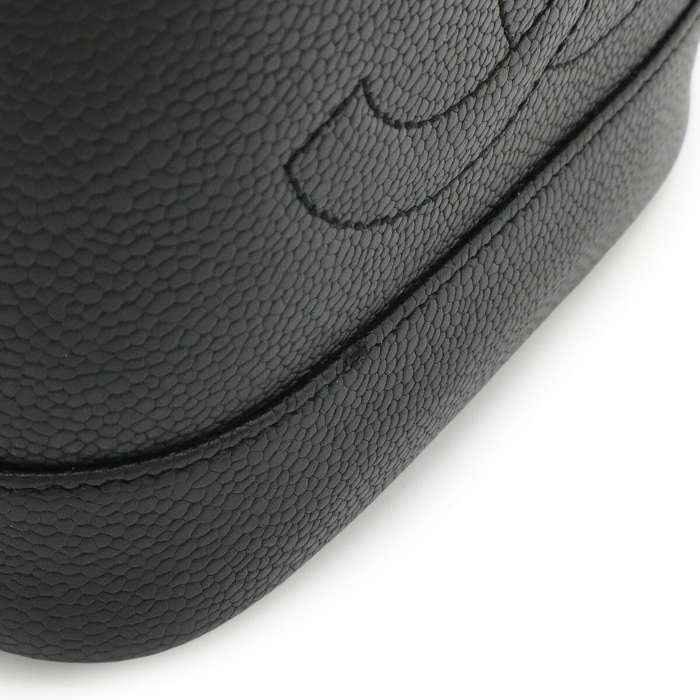 CHANEL Black Caviar Leather Logo Pouch - Picture 5 of 10